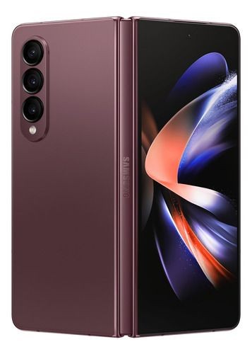 Burgundy Samsung Galaxy foldable phone